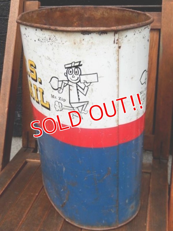 画像6: dp-170803-27 Mr.ZIP / 1960's Metal Trash Box