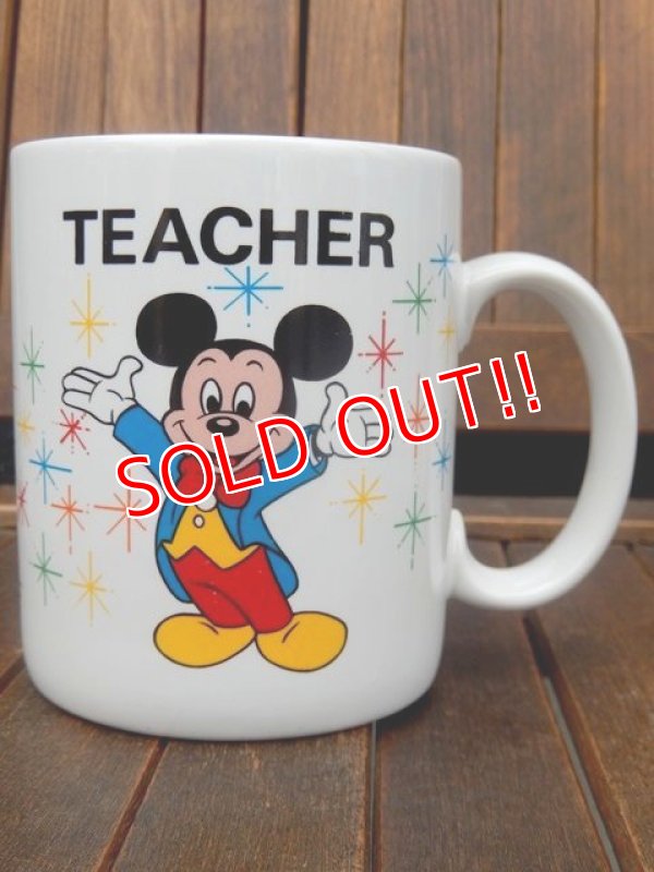 画像1: ct-170803-50 Walt Disney World / 1980's "TEACHER" Mug