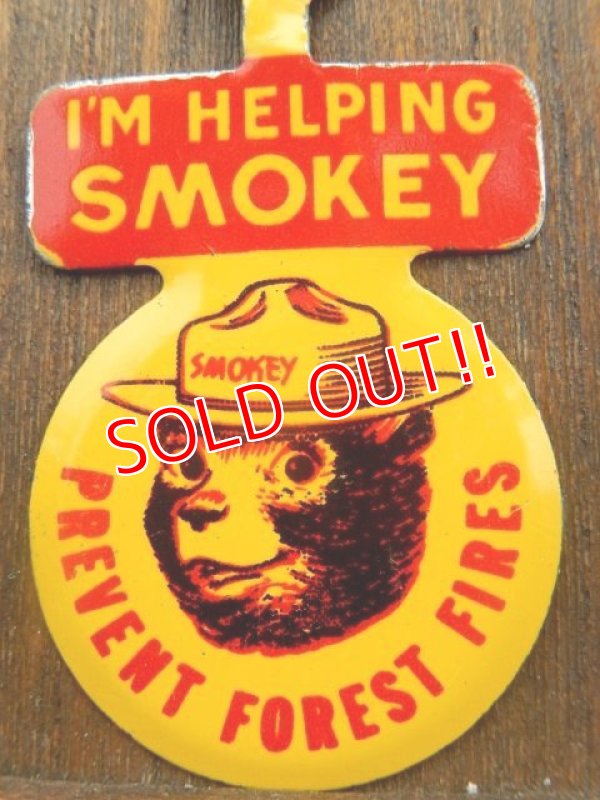 画像2: ct-170803-25 Smokey Bear / 1970's "I'M HELPING SMOKEY" Clip Pin