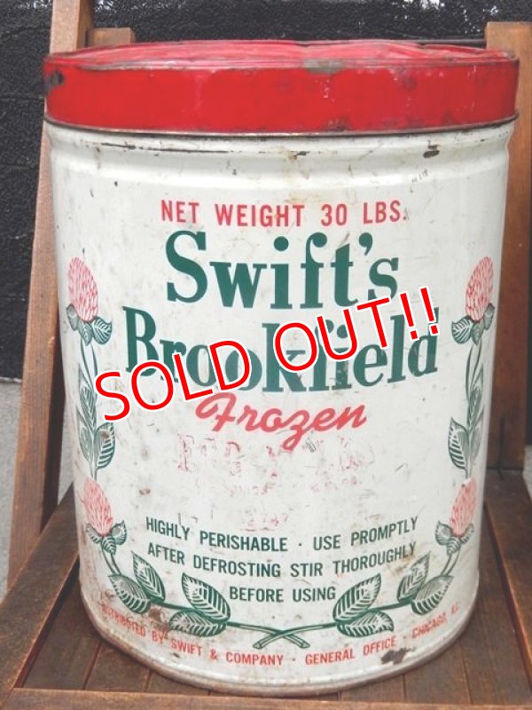 画像1: dp-170810-19 Swift's Brookfield / 1950's Frozen Whole Eggs Can