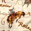 画像2: ct-170901-39 Vintage Flat Sheet "Cowboy" (Twin size)