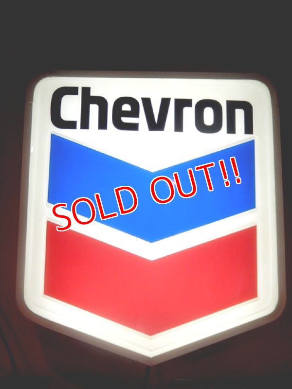 画像1: dp-171001-02 Chevron / Gas Station Lighted Sign