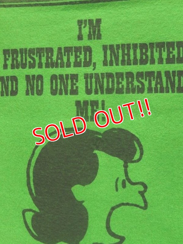 画像2: ct-171001-08 PEANUTS / 1960's Banner "Lucy" Green