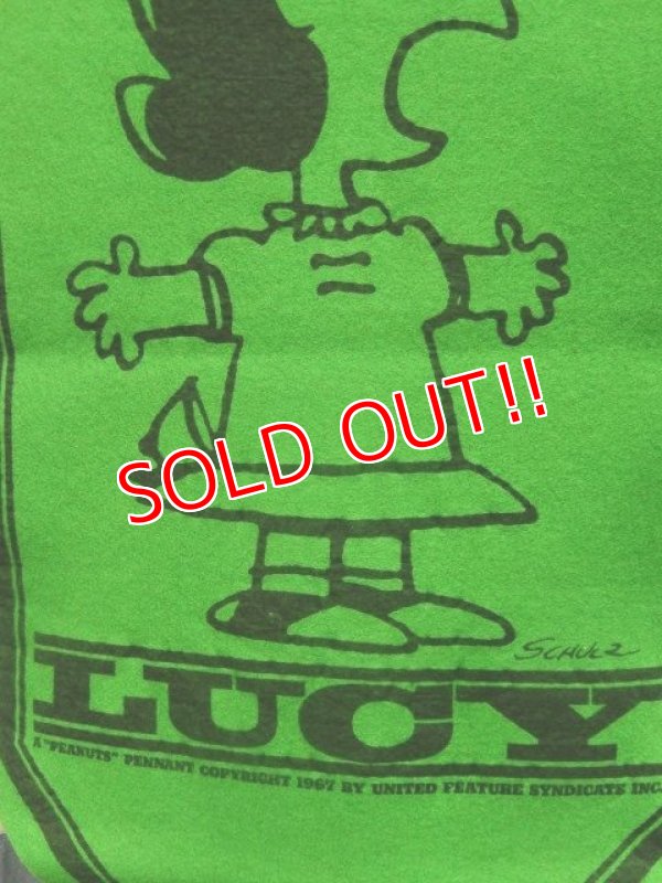 画像3: ct-171001-08 PEANUTS / 1960's Banner "Lucy" Green