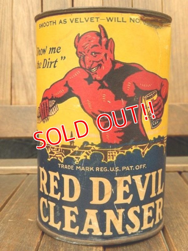 画像1: dp-171001-08 RED DEVIL CLEANSER / 1950's Can