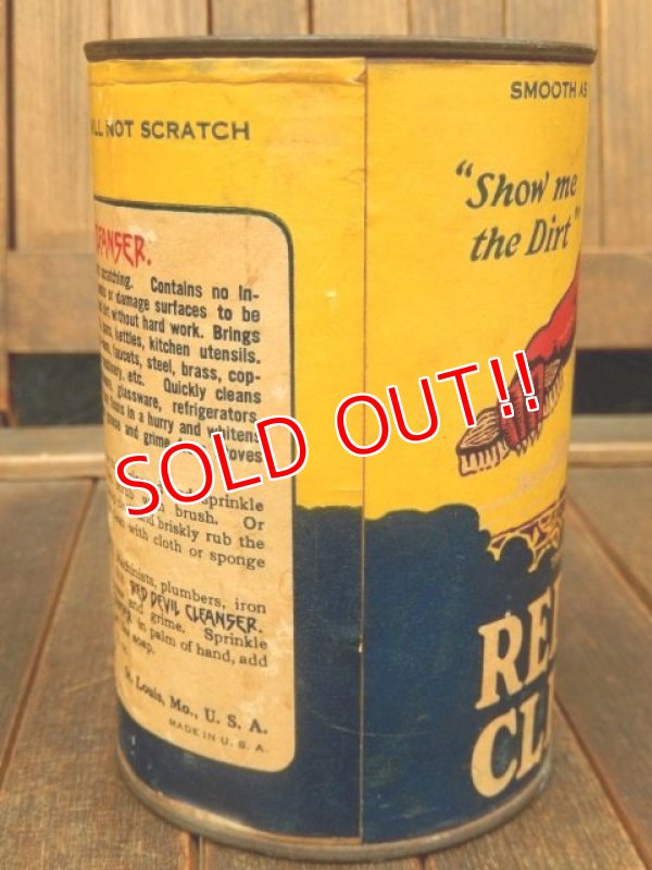 画像8: dp-171001-08 RED DEVIL CLEANSER / 1950's Can