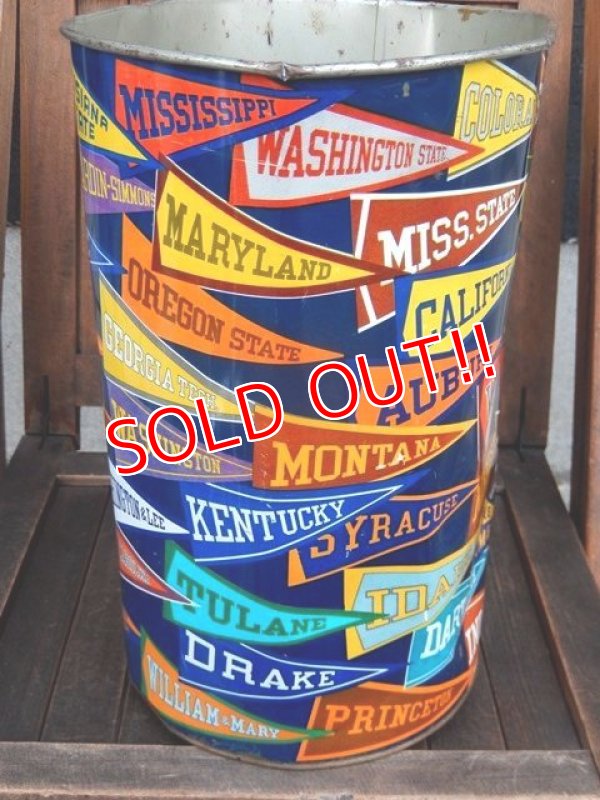 画像3: dp-171101-11 1950's-1960's College Pennant Trash Box