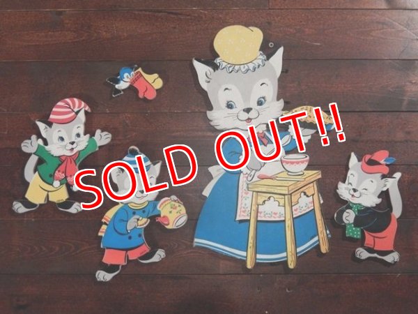 画像1: ct-171109-01 Dolly Toy / Three Little Kittens 1959 Wall Pin-Up