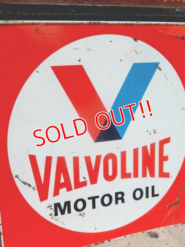画像4: dp-171101-04 Valvoline / 1960's W-side Metal Sign