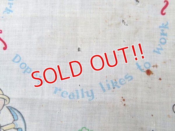 画像9: ct-171206-52 Snow White and the Seven Dwarfs / Dopey 1940's Handkerchief