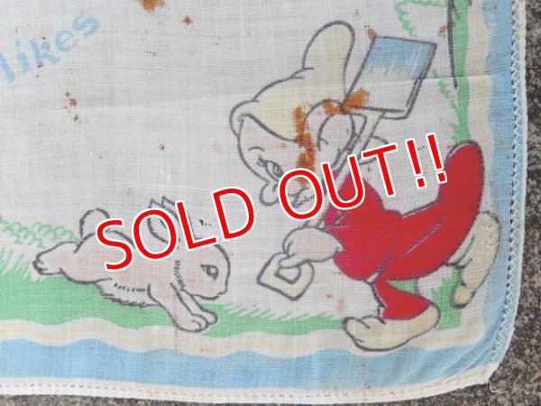 画像3: ct-171206-52 Snow White and the Seven Dwarfs / Dopey 1940's Handkerchief