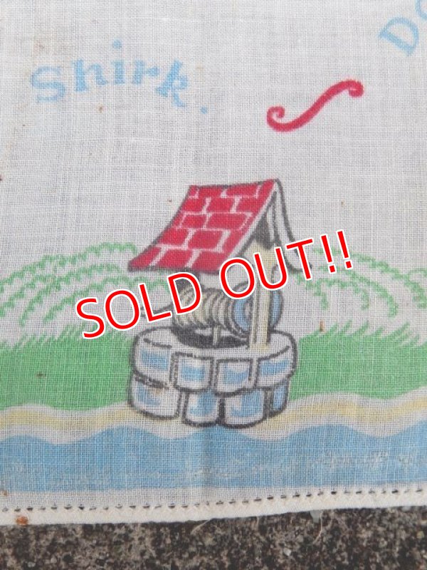 画像6: ct-171206-52 Snow White and the Seven Dwarfs / Dopey 1940's Handkerchief