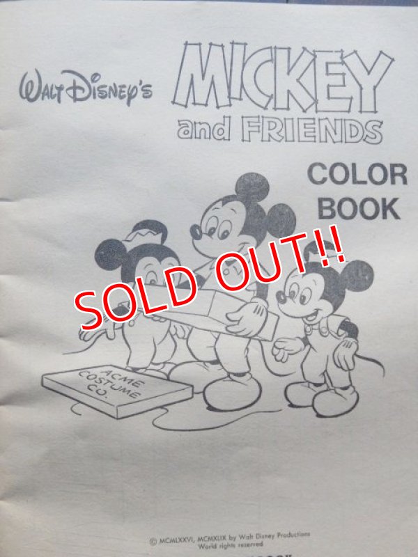 画像4: ct-171206-68 Walt Disney's / Mickey Mouse and Friends 1970's Color Book