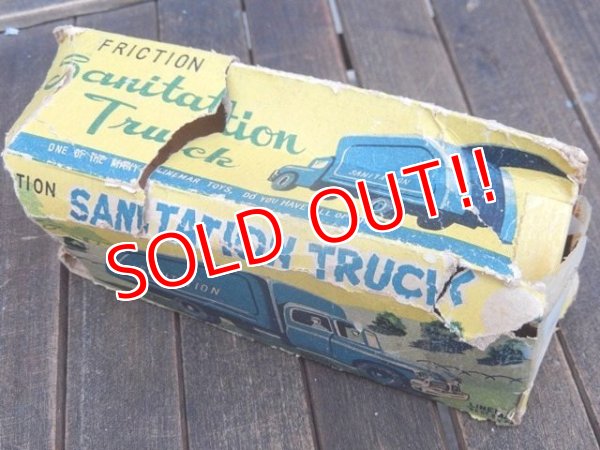 画像9: dp-160309-31 Line Mar Toys / 1960's Friction Sanitation Truck