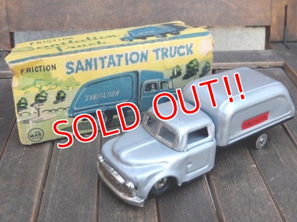 画像1: dp-160309-31 Line Mar Toys / 1960's Friction Sanitation Truck