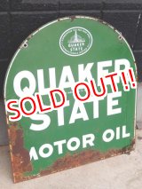画像: dp-171206-40 Quaker State / 1940's W-side Metal Sign