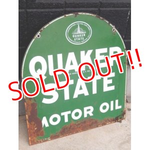 画像: dp-171206-40 Quaker State / 1940's W-side Metal Sign