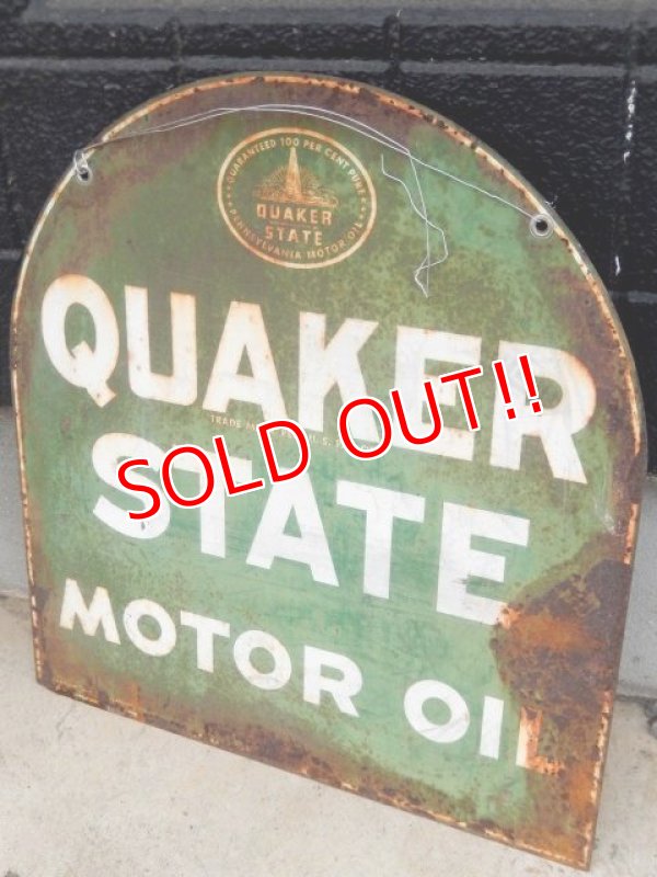 画像3: dp-171206-40 Quaker State / 1940's W-side Metal Sign