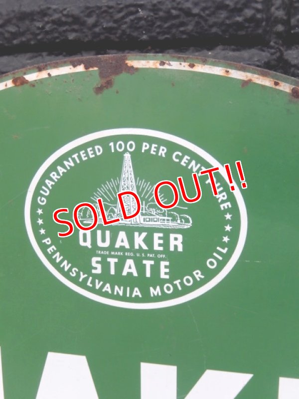画像9: dp-171206-40 Quaker State / 1940's W-side Metal Sign