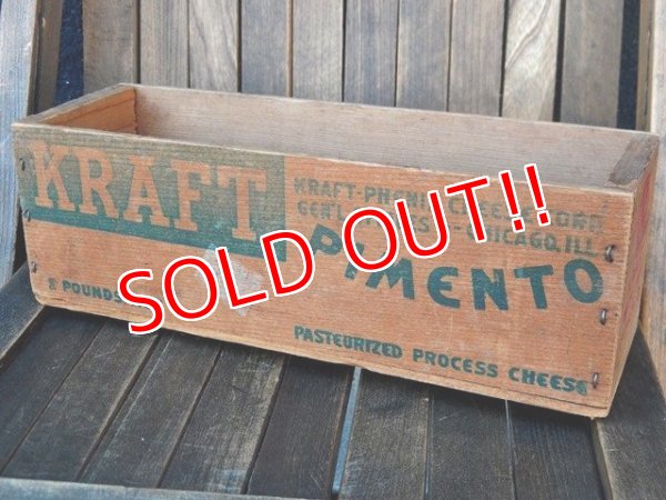 画像2: dp-180201-21 KRAFT / Vintage Cheese Wood Box