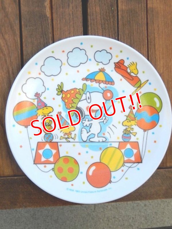 画像1: ct-180201-08 Snoopy & Woodstock / 1970's-1980's Plastic Plate