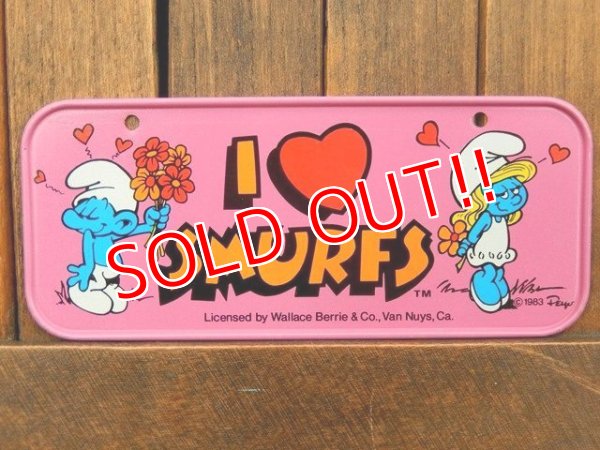 画像1: ct-180201-13 Smurf & Smurfette / 1980's Bicycle Plate