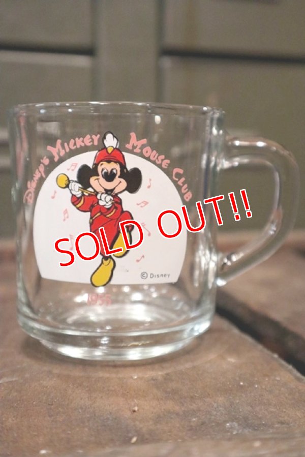 画像1: gs-180301-06 Mickey Mouse / Anchor Hocking 1970's Mug "Mickey Mouse Club"