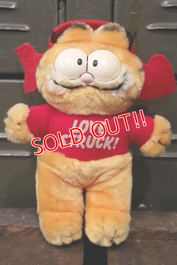 画像1: ct-180302-06 Garfield / R.DAKIN 1980's Plush Doll "LOVE STRUCK!"