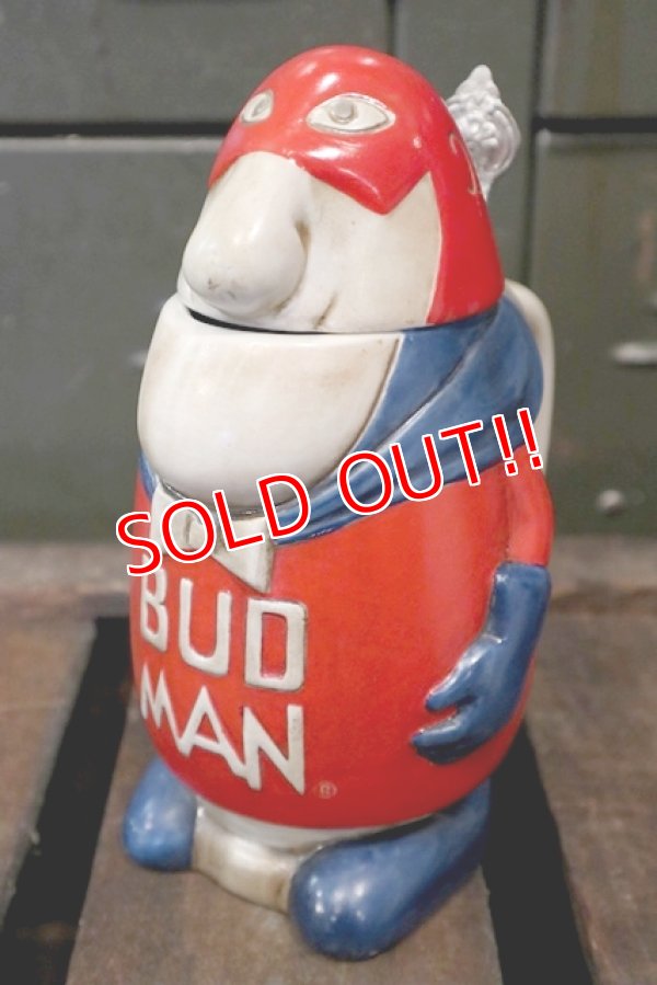 画像1: ct-180302-33 Budweiser / BUD MAN 1970's Beer Mug