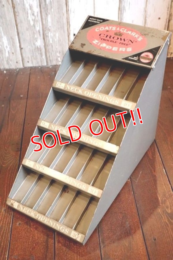 画像2: dp-180302-29 Coats & Clark's / Crown Zipper's 1960's Display Rack