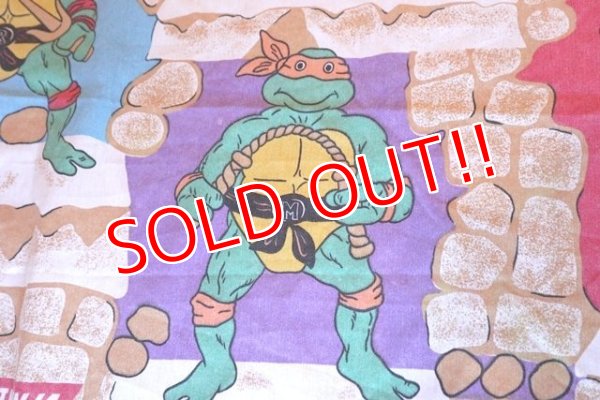 画像4: ct-171206-26 Teenage Mutant Ninja Turtles / 1988 Flat Sheet (Twin size)