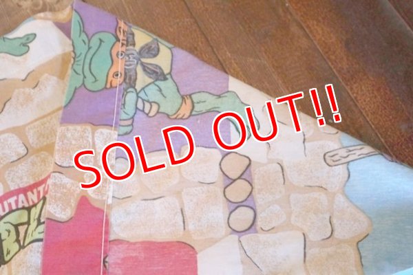 画像8: ct-171206-26 Teenage Mutant Ninja Turtles / 1988 Flat Sheet (Twin size)