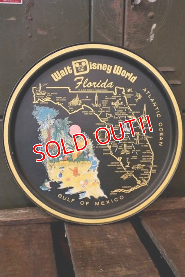 画像1: ct-180401-30 Walt Disney World / 1970's Serving Tray (Black)