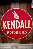 画像1: dp-180401-10 Kendall / 1950's W-side Metal Sign