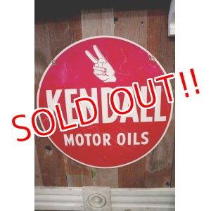 画像: dp-180401-10 Kendall / 1950's W-side Metal Sign