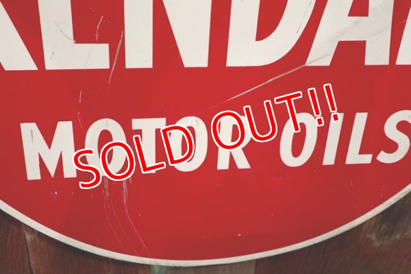 画像8: dp-180401-10 Kendall / 1950's W-side Metal Sign