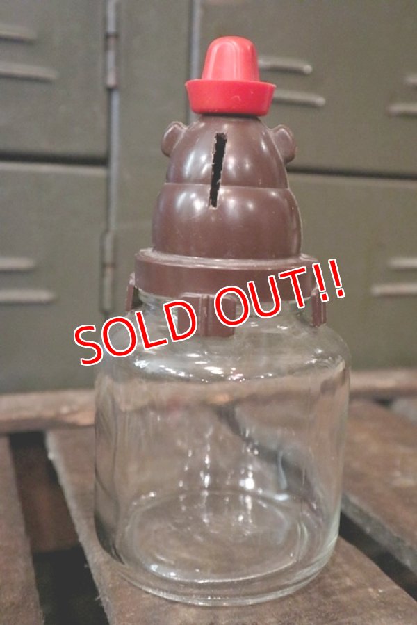 画像5: ct-180401-10 Bosco Bear / Hazel Atlas 1960's Glass Jar & Bank