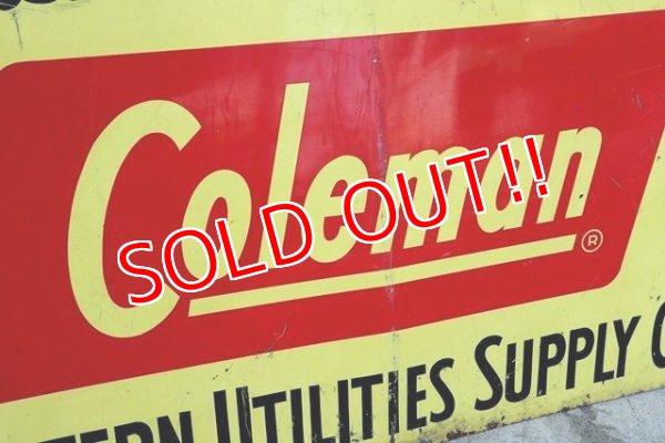 画像9: dp-180401-07 Coleman / 1960's W-side Metal Sign