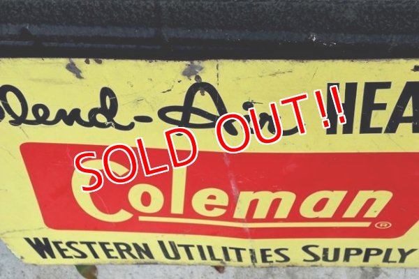 画像15: dp-180401-07 Coleman / 1960's W-side Metal Sign