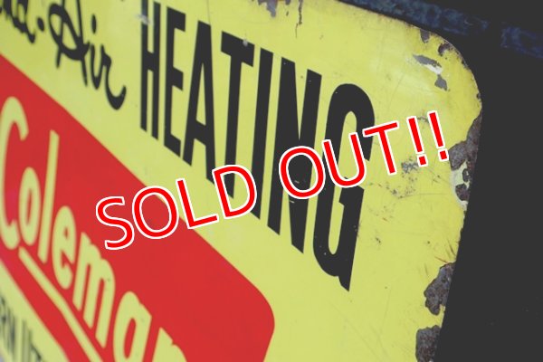 画像7: dp-180401-07 Coleman / 1960's W-side Metal Sign