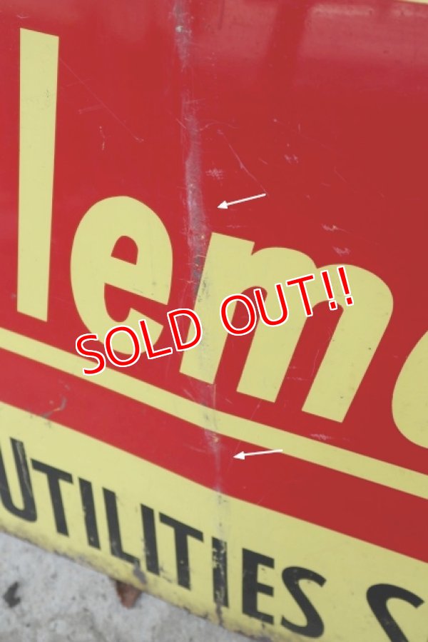 画像10: dp-180401-07 Coleman / 1960's W-side Metal Sign