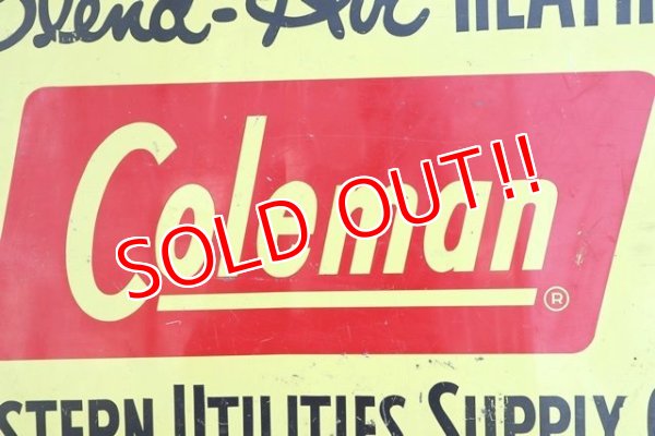 画像2: dp-180401-07 Coleman / 1960's W-side Metal Sign