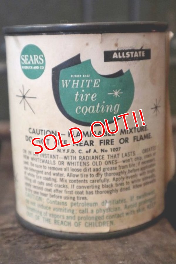 画像4: dp-180501-22 Sears×Allstate / Vintage White Tire Coating Can