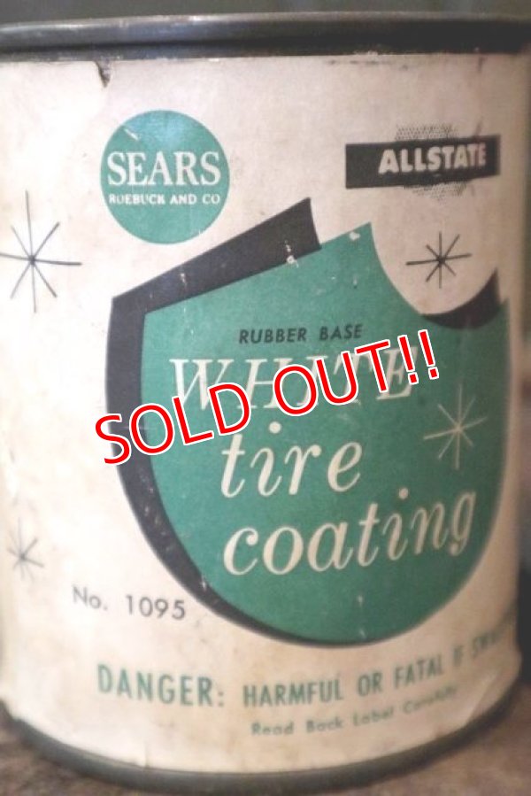 画像2: dp-180501-22 Sears×Allstate / Vintage White Tire Coating Can