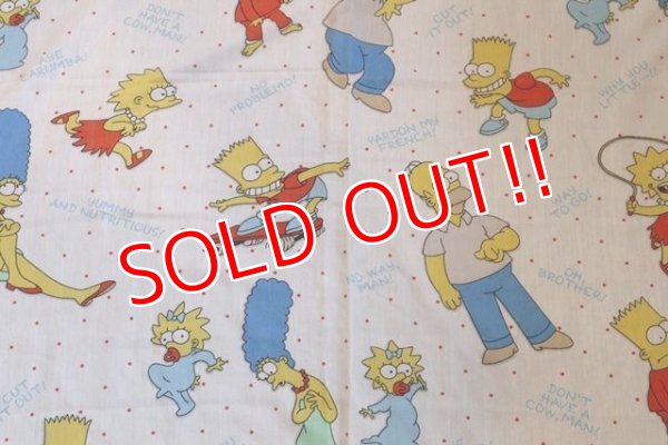 画像2: ct-180514-28 the Simpsons / 1990's Flat Sheet (Twin)