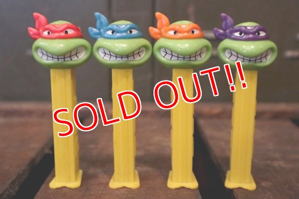 画像1: pz-130917-04 Teenage Mutant Ninja Turtles / 1990's PEZ Dispenser Set of 4 (Angry)