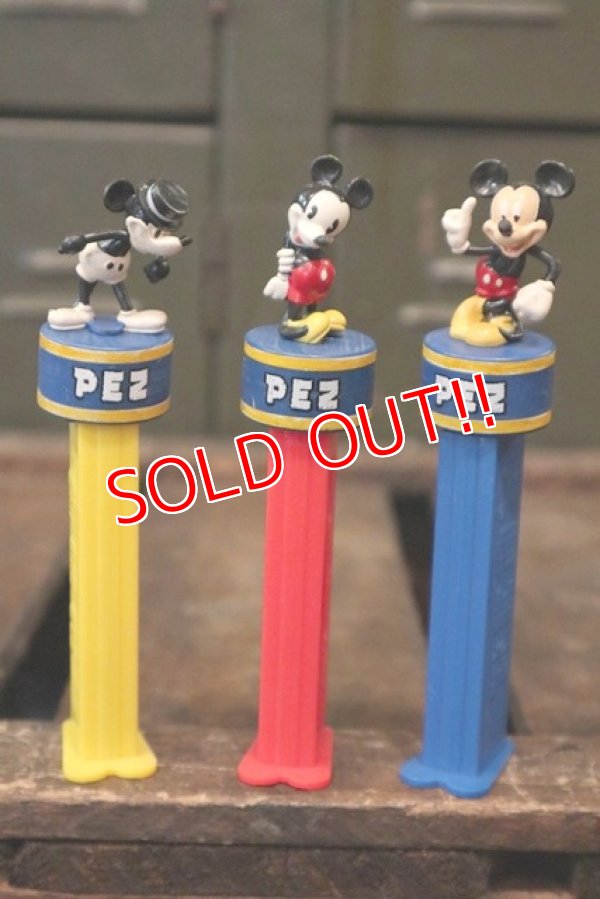 画像1: pz-130917-04 Mickey Mouse / PEZ Candy Inc.80th Anniversary Dispenser set of 3