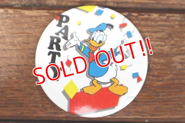 画像1: ct-180514-10 Donald Duck / 1990's Pinback "PARTY"