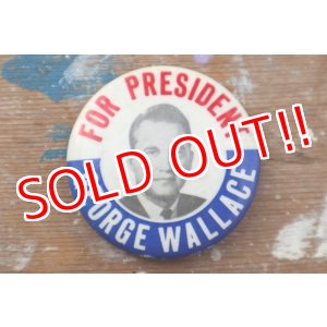 画像: pb-160901-145 George Wallace For President / Vintage Pinback