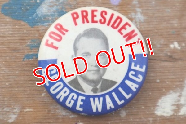 画像1: pb-160901-145 George Wallace For President / Vintage Pinback